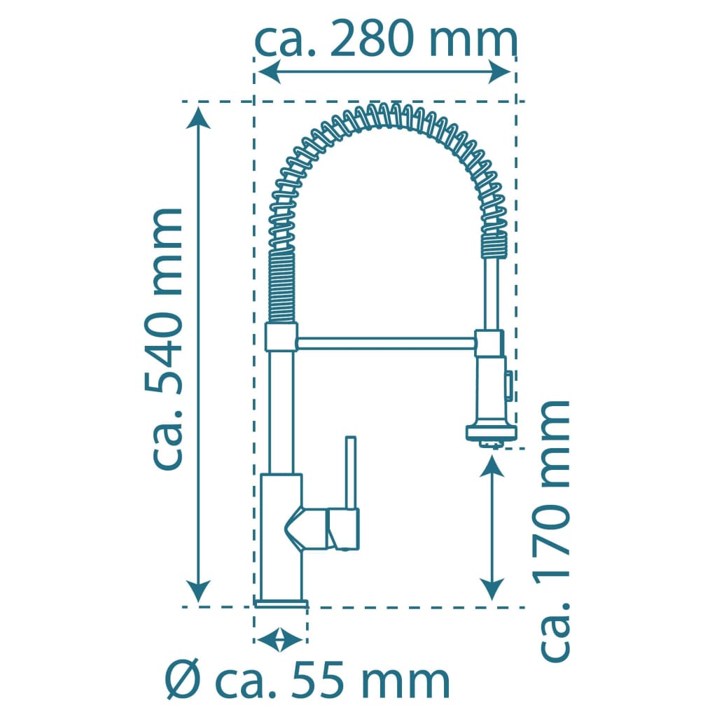 435064 SCHÜTTE sink mixer high round spout BOSTON chrome