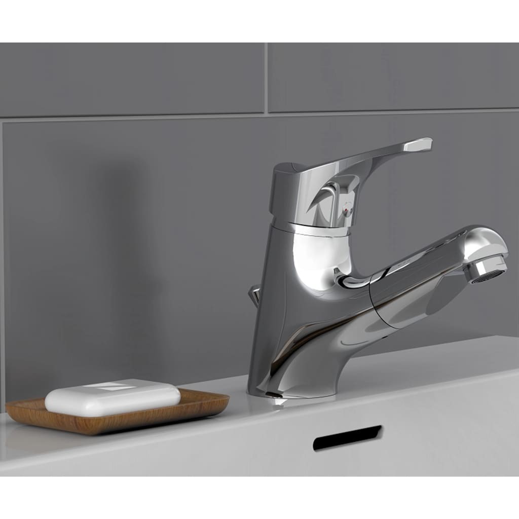 SCHÜTTE Sink mixer tap with removable sprayer ATTICA, chrome