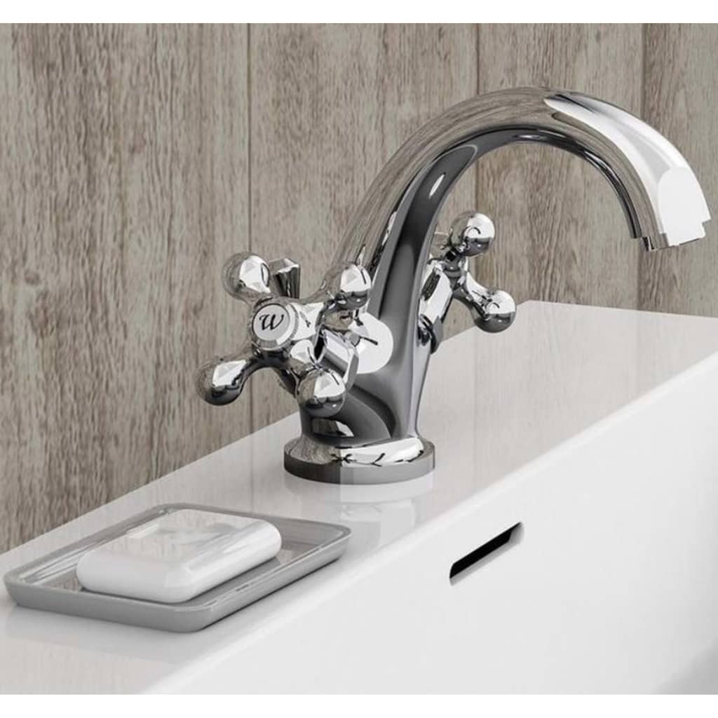 SCHÜTTE 2-handle bathroom mixer tap ELK, chrome