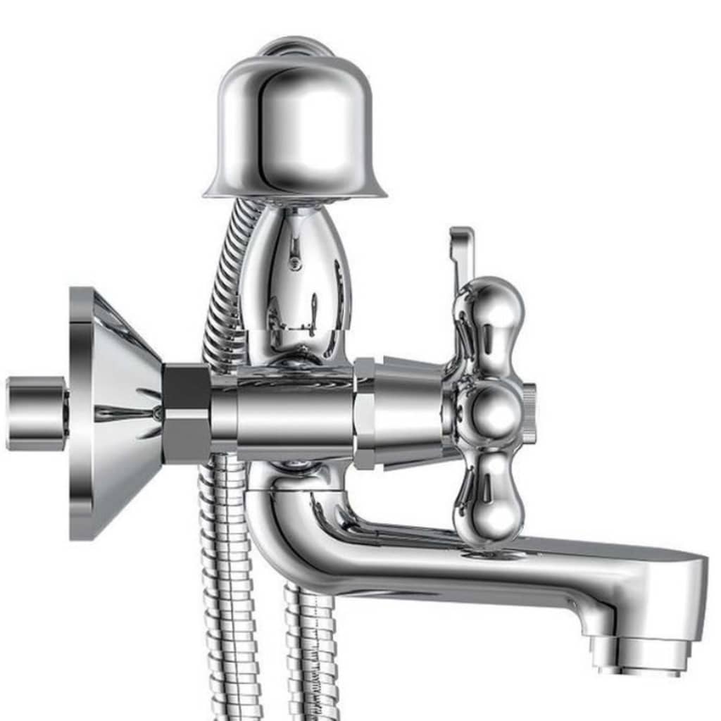 SCHÜTTE 2-handle bathroom faucet with hand shower ELK, chrome