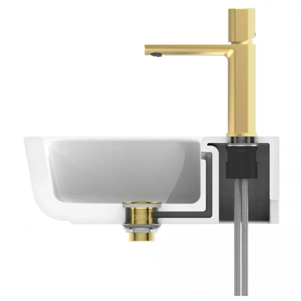 SCHÜTTE NEW YORK washbasin mixer, matt gold