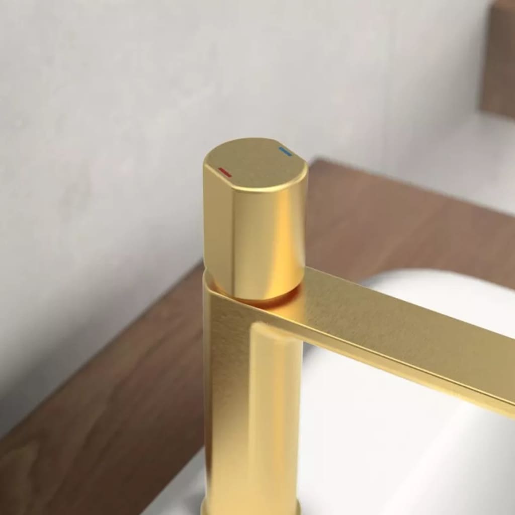 SCHÜTTE NEW YORK washbasin mixer, matt gold