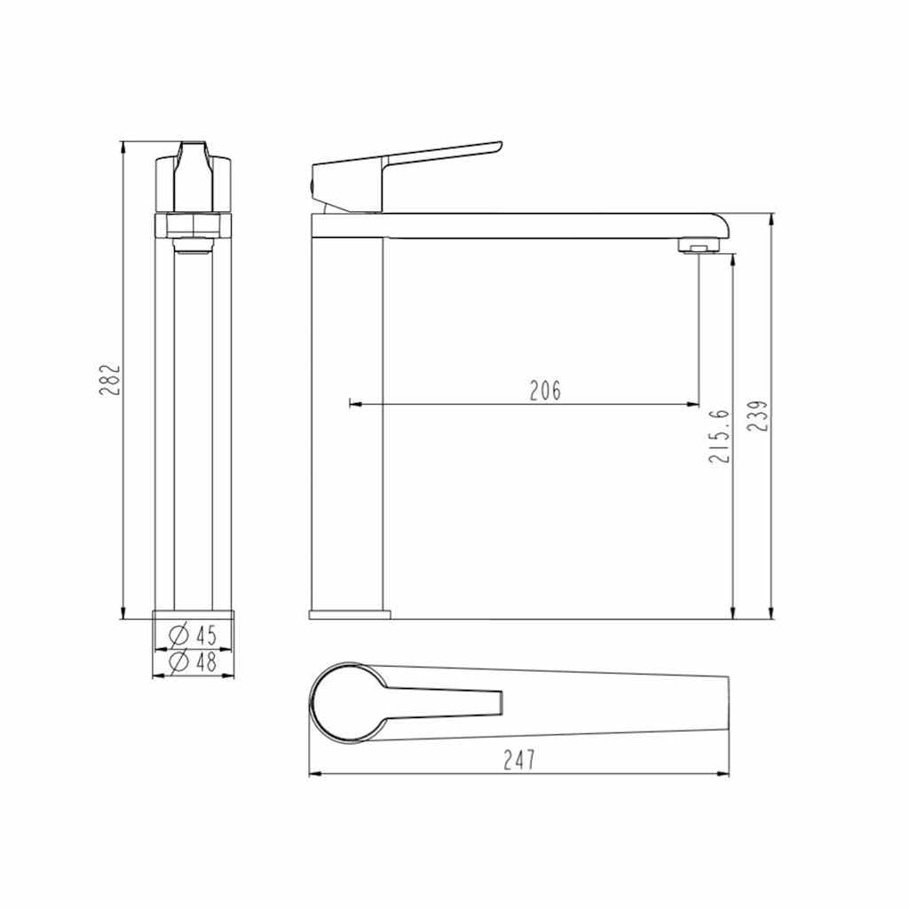 SCHÜTTE VITA sink mixer tap, matt black