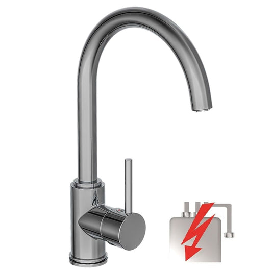 SCHÜTTE High spout sink mixer CASALLA, low pressure, chrome