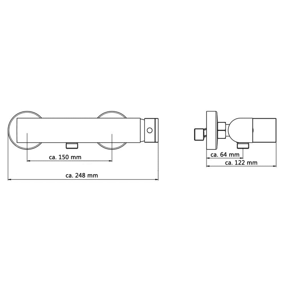 SCHÜTTE "IDROVIA" shower mixer tap, chrome