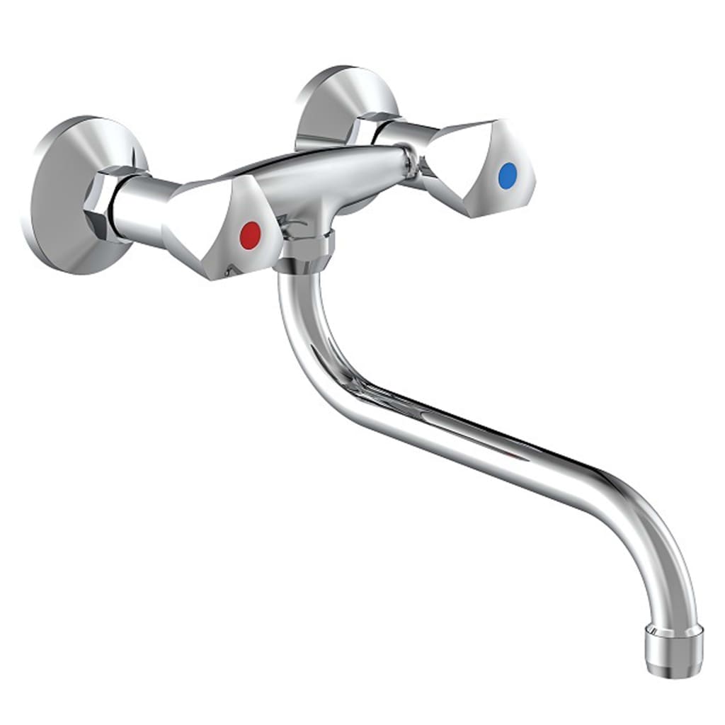 SCHÜTTE Wall-mounted sink mixer, 2-handle, CESTI, chrome