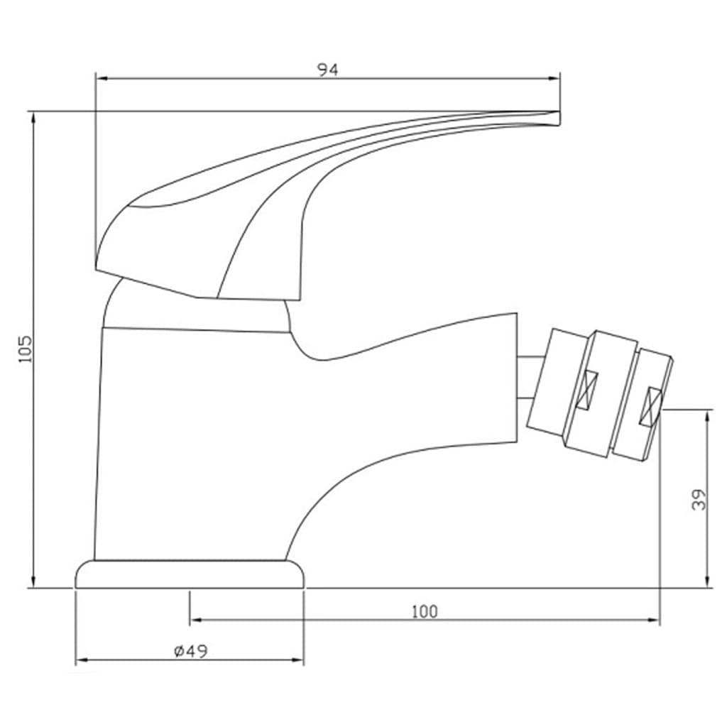 SCHÜTTE Bidet mixer ATHOS PLUS chrome