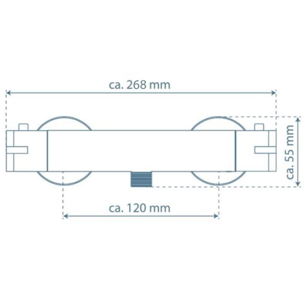 SCHÜTTE Bath mixer with thermostat LONDON, 5.5 cm