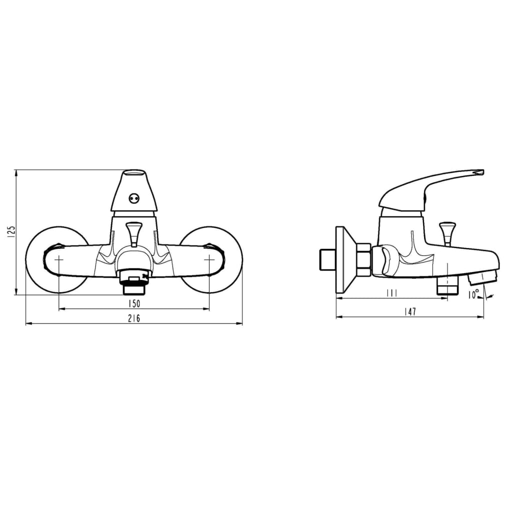 SCHÜTTE Baterie mixer pentru duș ATHOS, crom