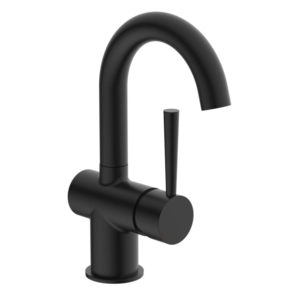 SCHÜTTE CORNWALL washbasin mixer, with side handle, matt black