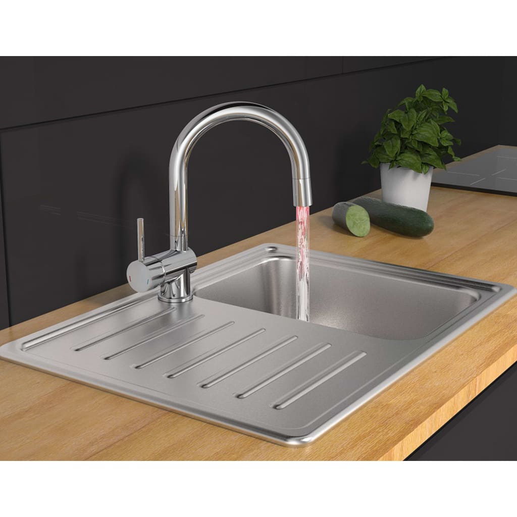 SCHÜTTE LED sink mixer "STELLA", chrome