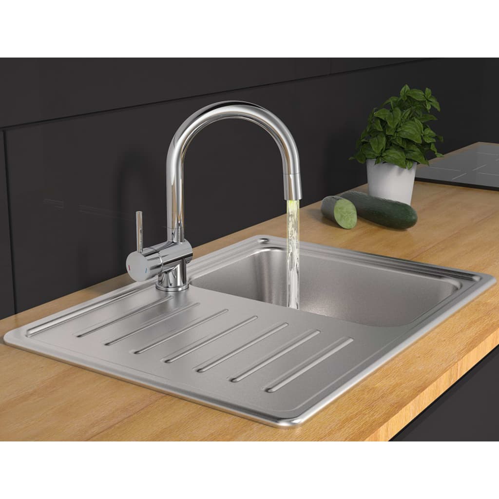 SCHÜTTE LED sink mixer "STELLA", chrome