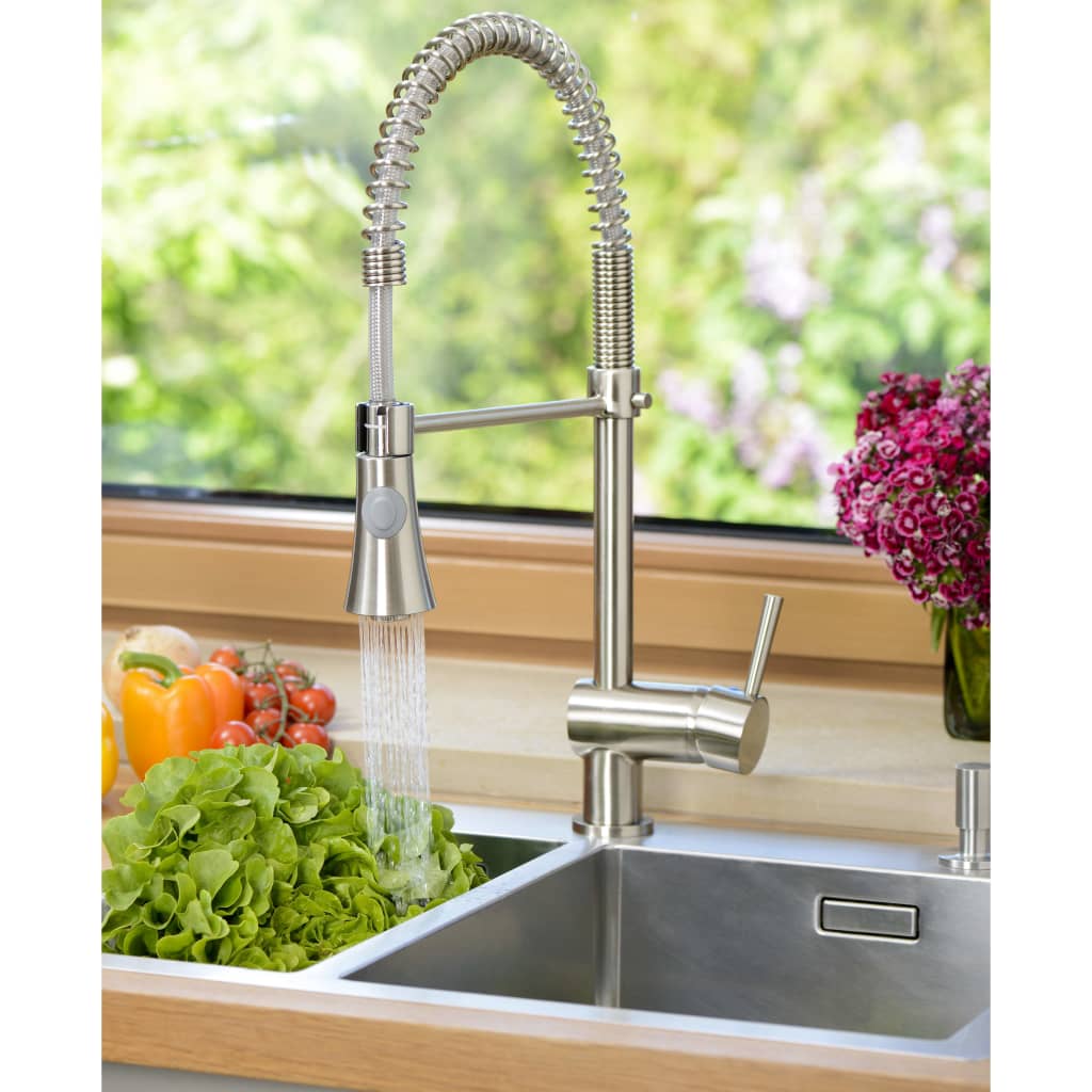 SCHÜTTE Sink mixer tap "CORNWALL", stainless steel