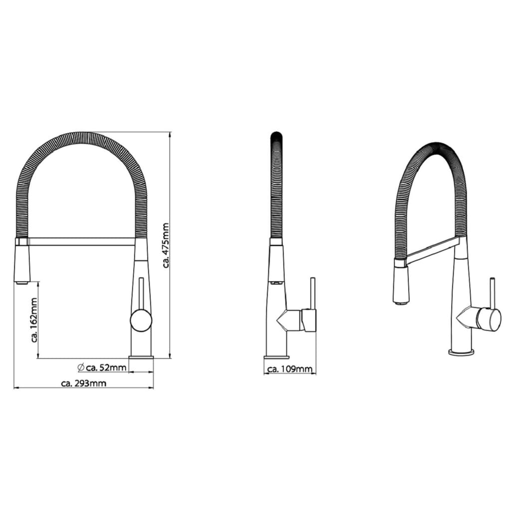 SCHÜTTE NEW YORK spiral spring sink mixer, chrome