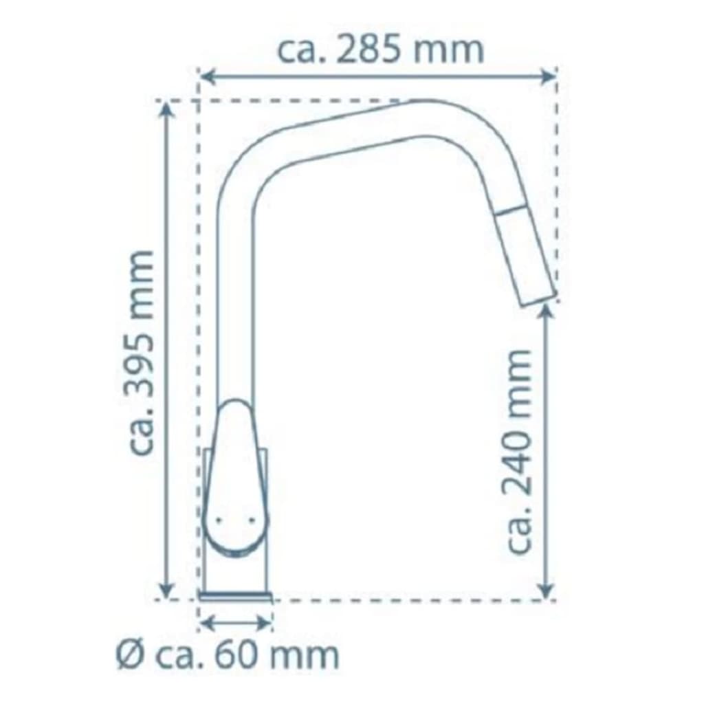 SCHÜTTE Kitchen mixer with extendable spout SEATTLE, matte graphite