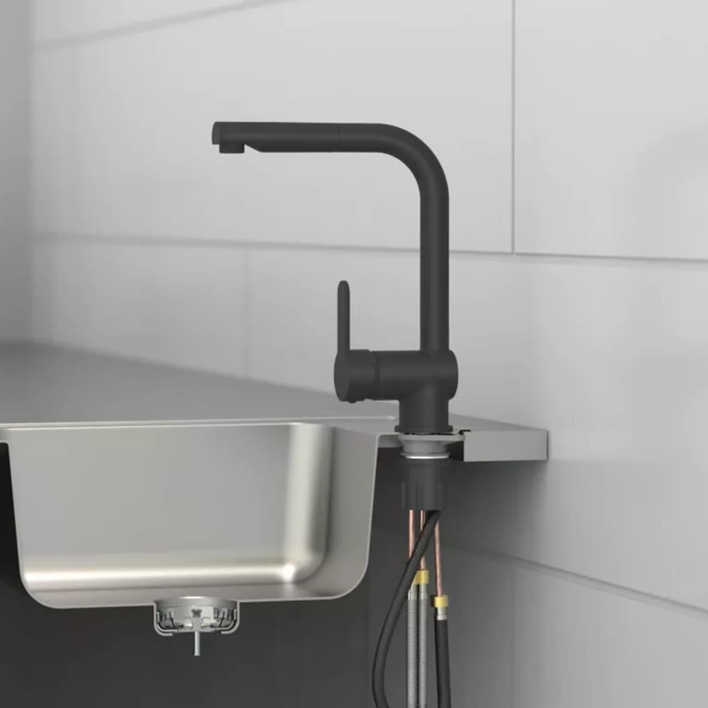 SCHÜTTE Kitchen mixer with extendable spout LONDON, matt black