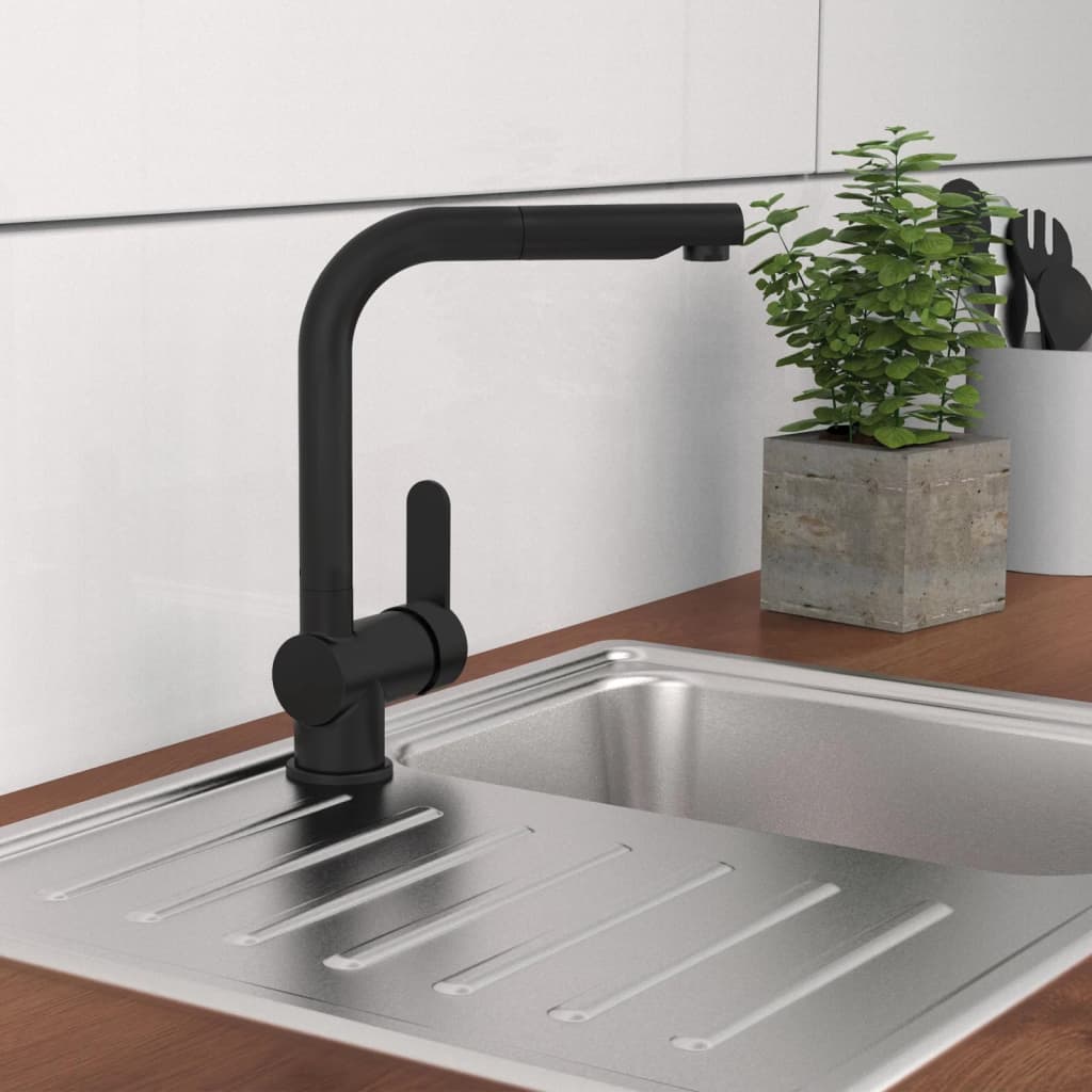 SCHÜTTE Kitchen mixer with extendable spout LONDON, matt black