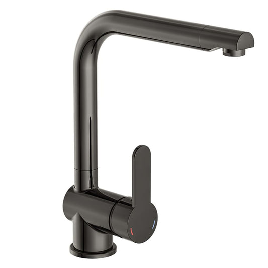 SCHÜTTE Sink mixer with high spout "RIO", glossy graphite