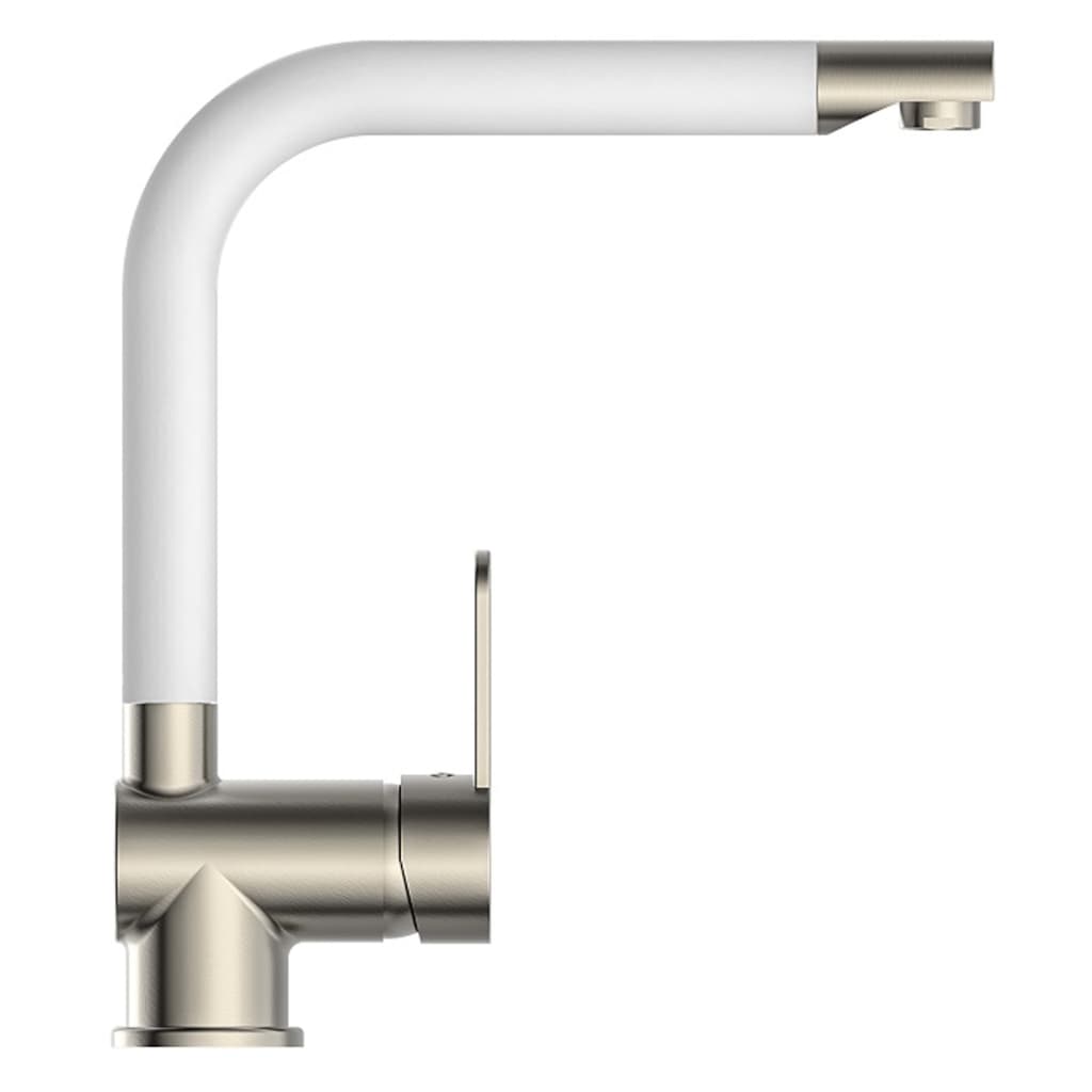 SCHÜTTE RIO high spout sink mixer, matt white, stainless steel