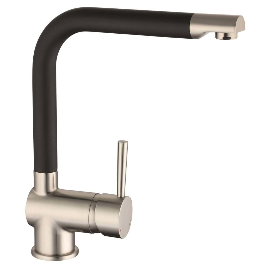 SCHÜTTE RIO sink mixer tap, stainless steel and matt black