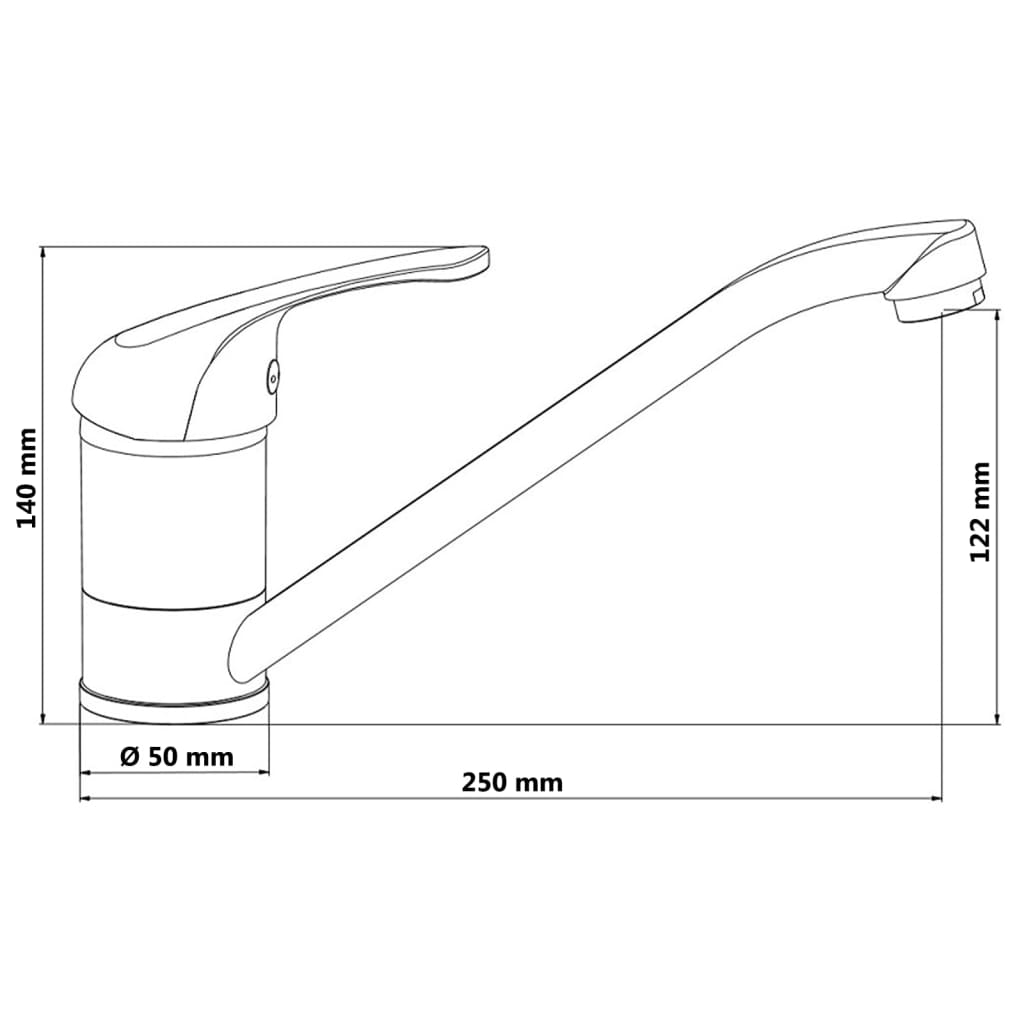 SCHÜTTE "ULTRA" sink mixer tap, chrome, low pressure