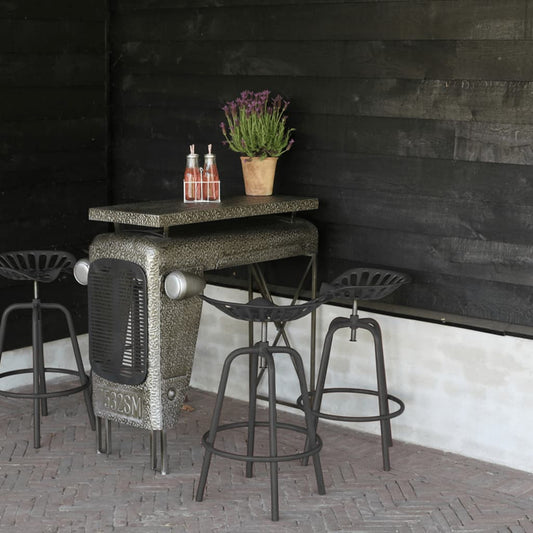 Tractor bar stool, Grey