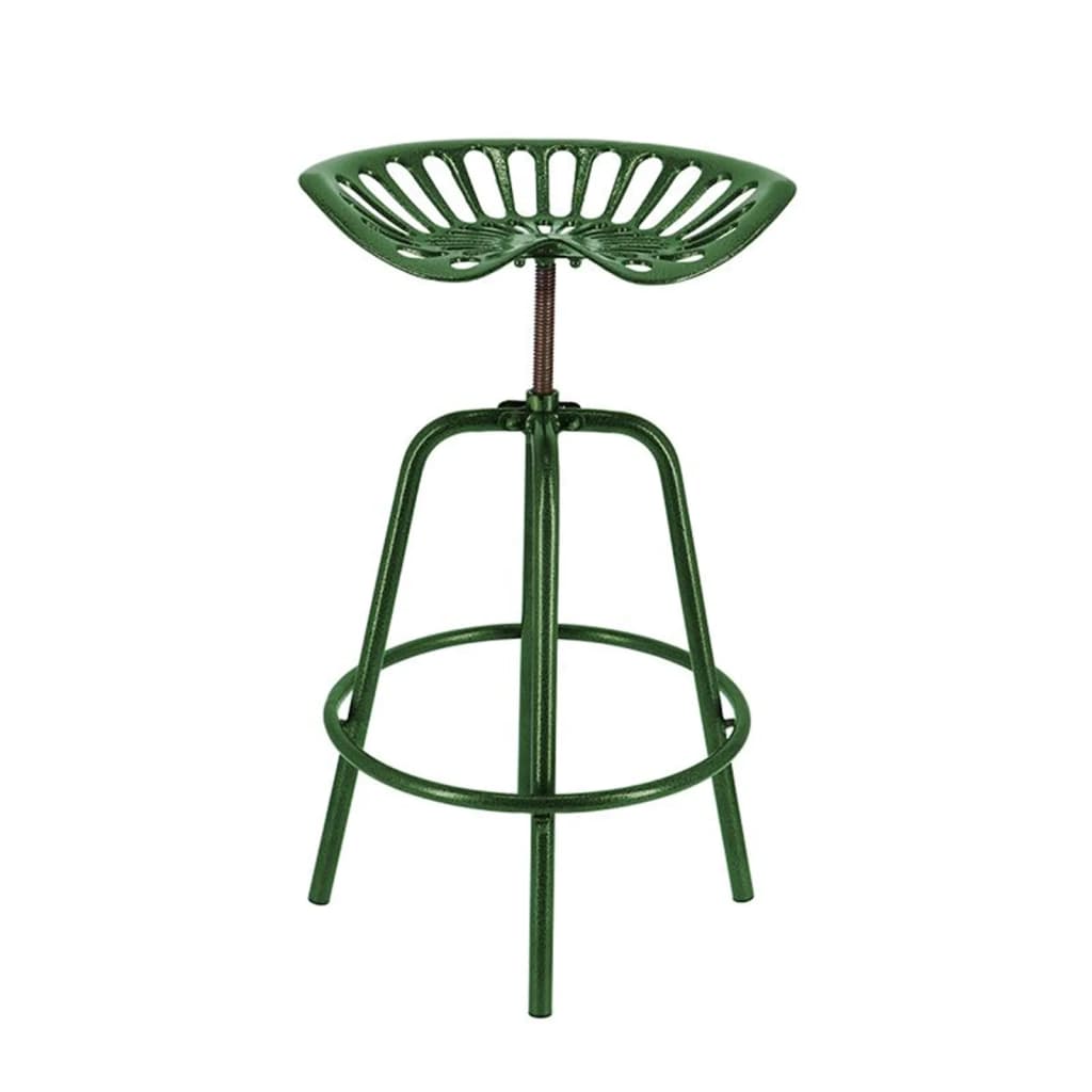 Tractor-type bar stool, green