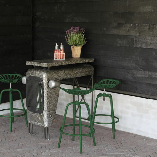 Scaun de bar tip tractor, verde