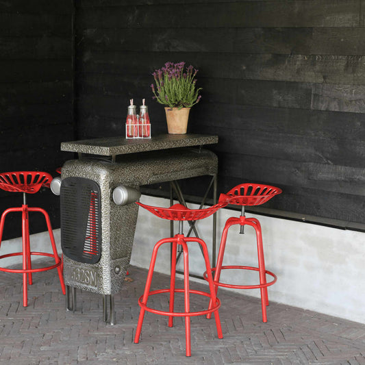 Tractor bar stool, red