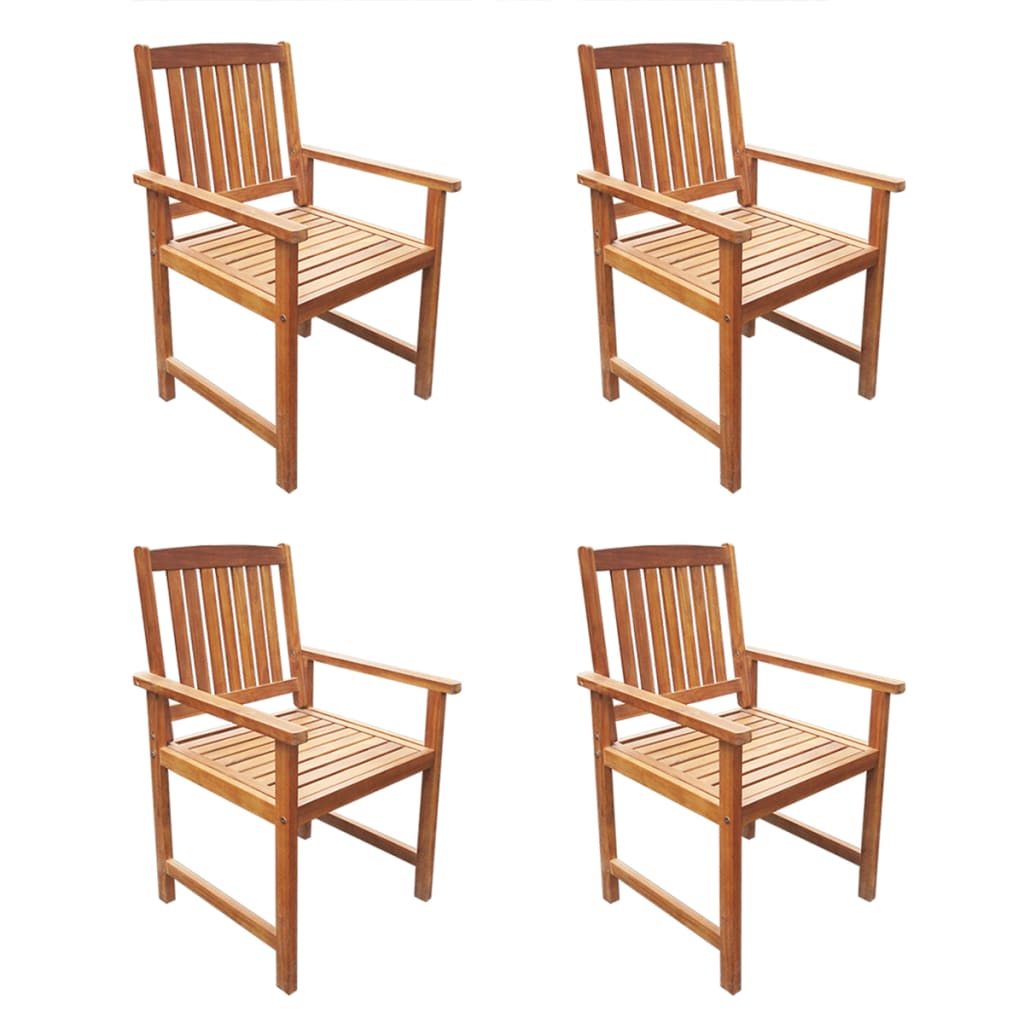 Outdoor furniture set, 5 pieces, solid acacia wood