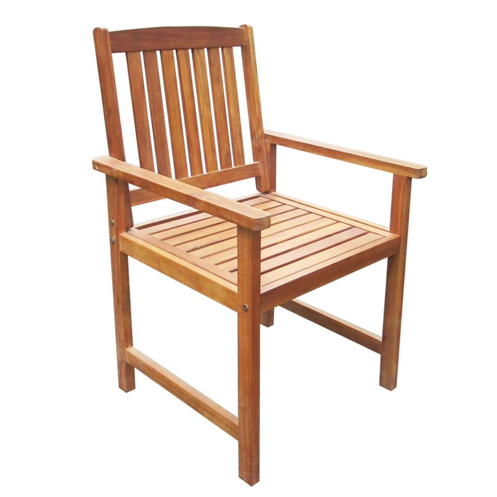 Outdoor furniture set, 5 pieces, solid acacia wood