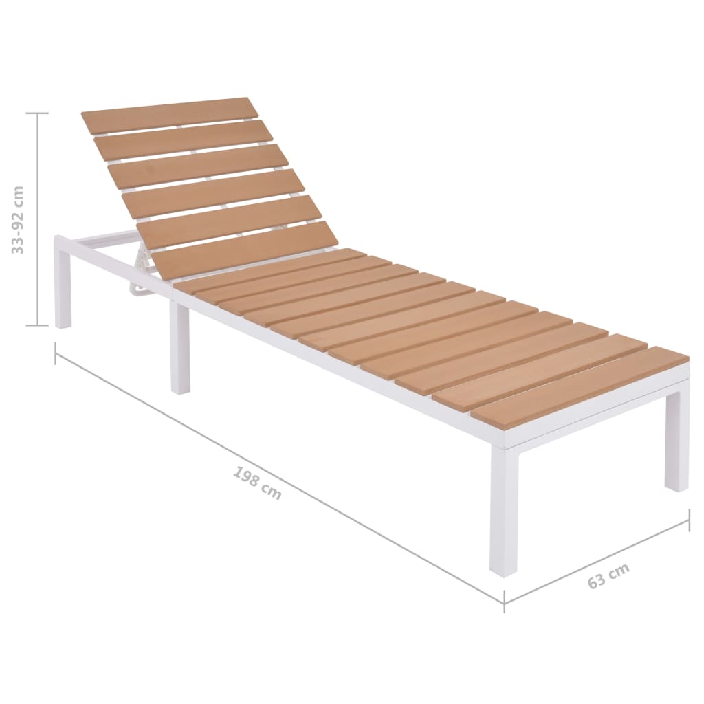 Garden furniture set with cushions, 5 pieces, aluminum and WPC