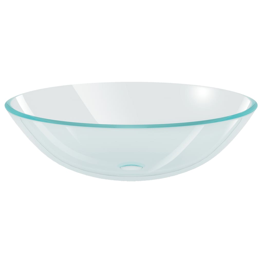 Transparent tempered glass sink, 42 ​​cm