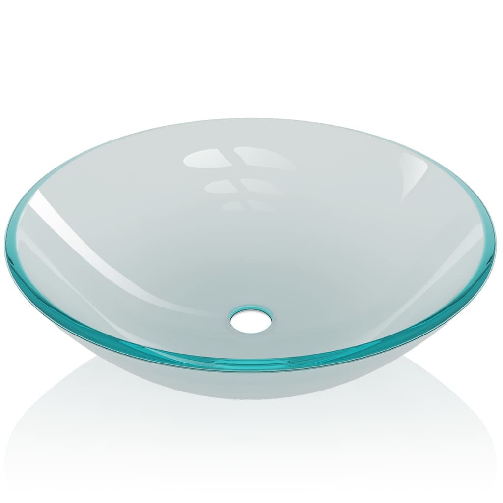 Tempered glass sink, 42 ​​cm, frosted