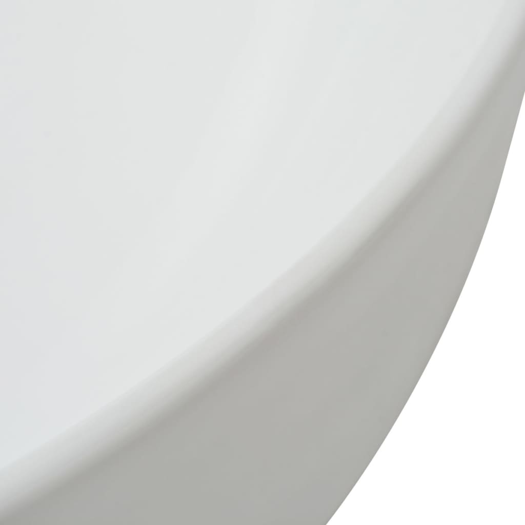 Ceramic bathroom sink, triangular, 50.5x41x12 cm, white