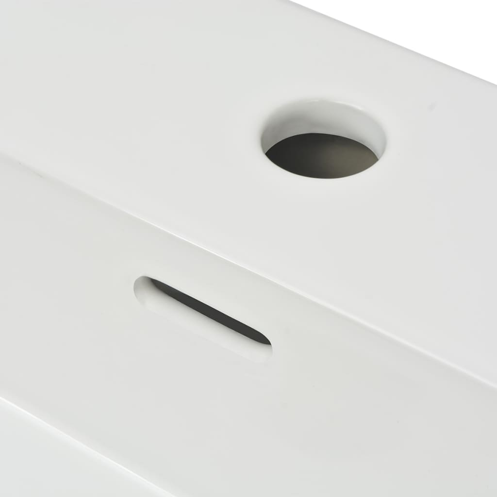 Bathroom sink, tap hole, white, 51.5x38.5x15 cm, ceramic