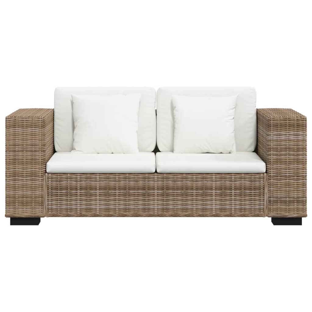 8-piece polyrattan 3-seater sofa set