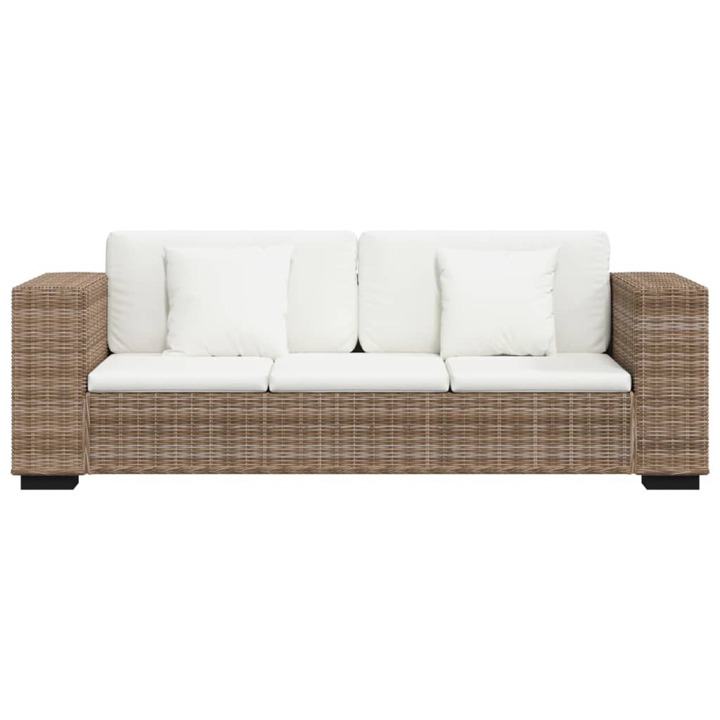 8-piece polyrattan 3-seater sofa set