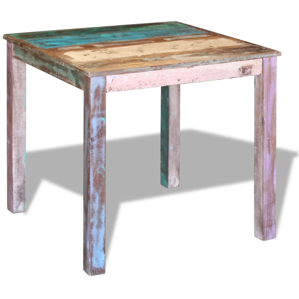 Kitchen table, 80x82x76 cm, solid recycled wood