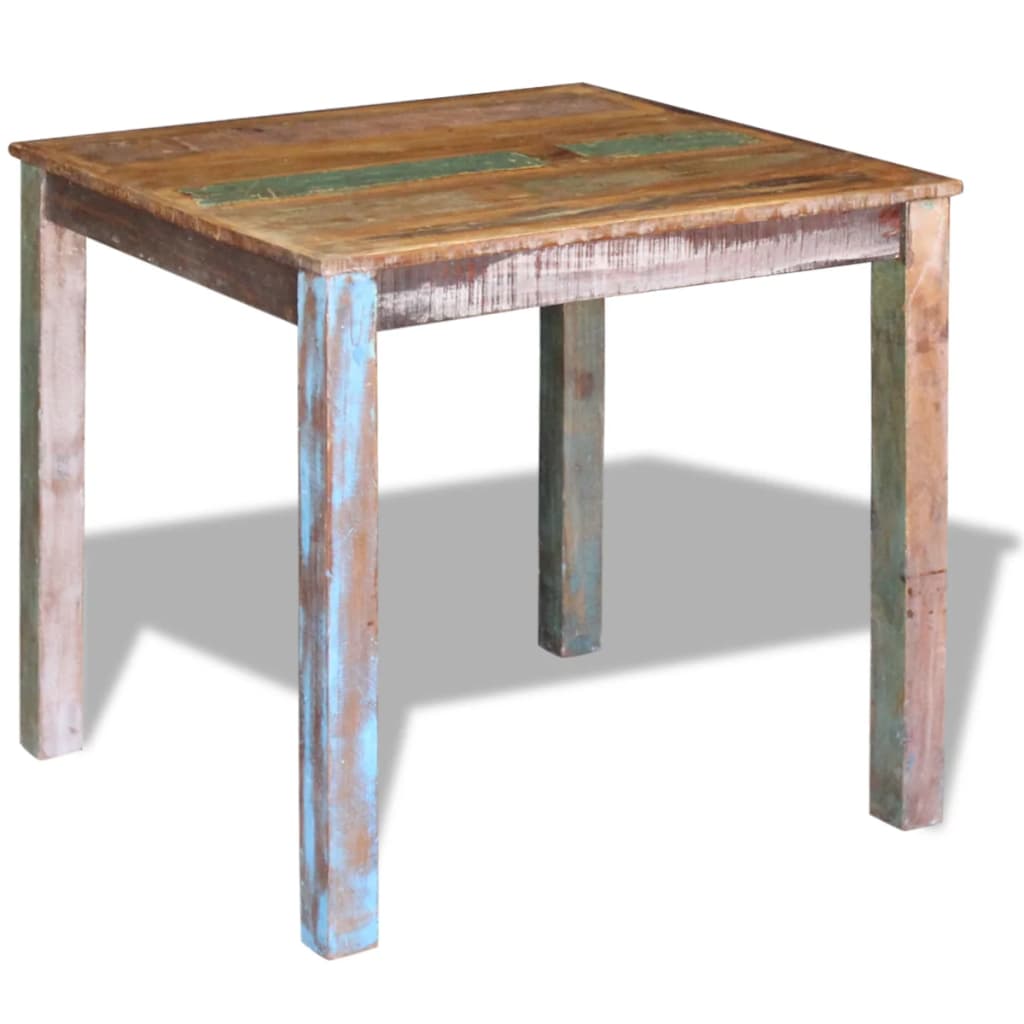 Kitchen table, 80x82x76 cm, solid recycled wood