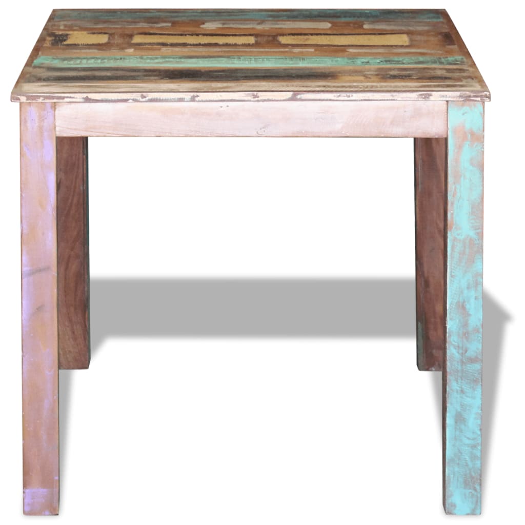 Kitchen table, 80x82x76 cm, solid recycled wood