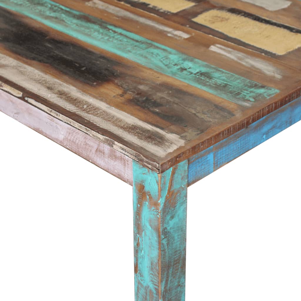 Kitchen table, 80x82x76 cm, solid recycled wood