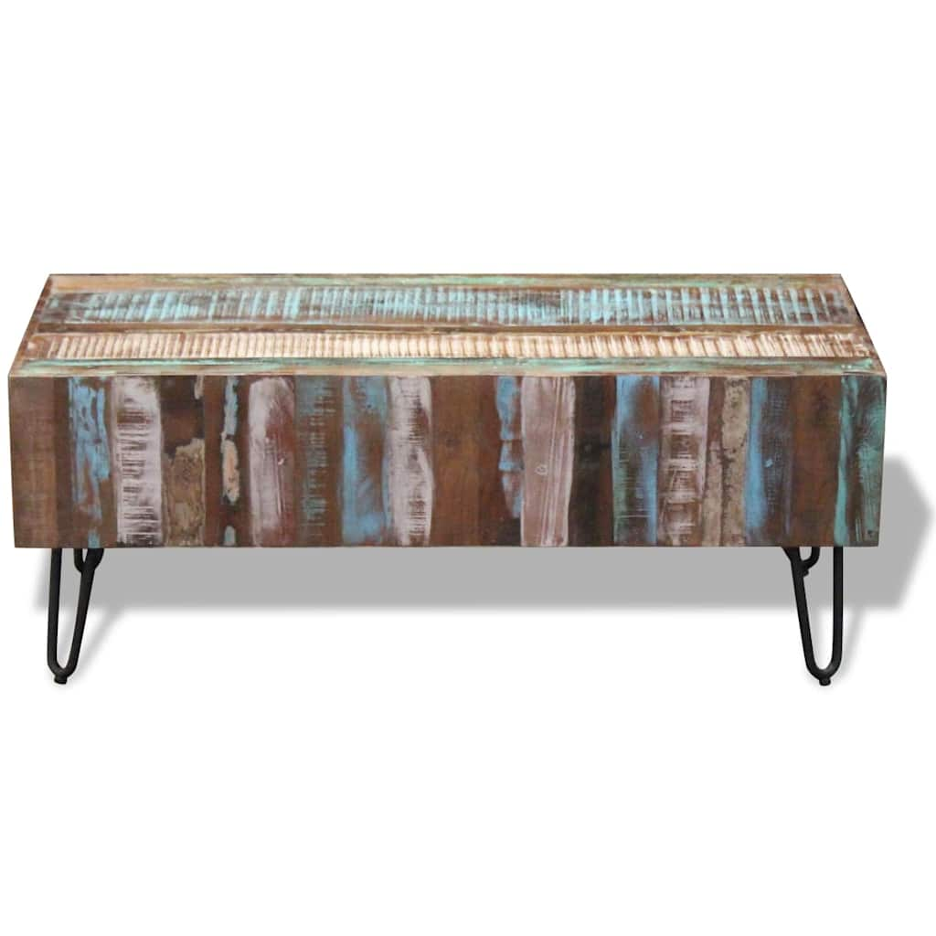 Coffee table, 100 x 50 x 38 cm, solid recycled wood