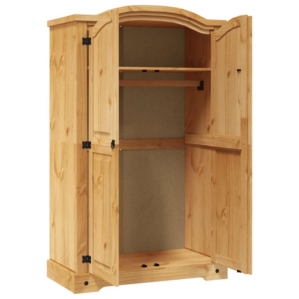 Mexican pine wardrobe with 2 doors, Corona collection