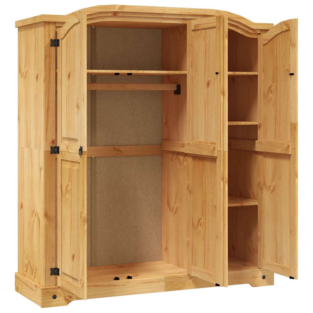 Mexican pine wardrobe with 3 doors, Corona collection