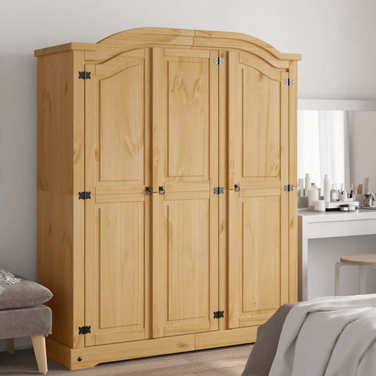 Mexican pine wardrobe with 3 doors, Corona collection