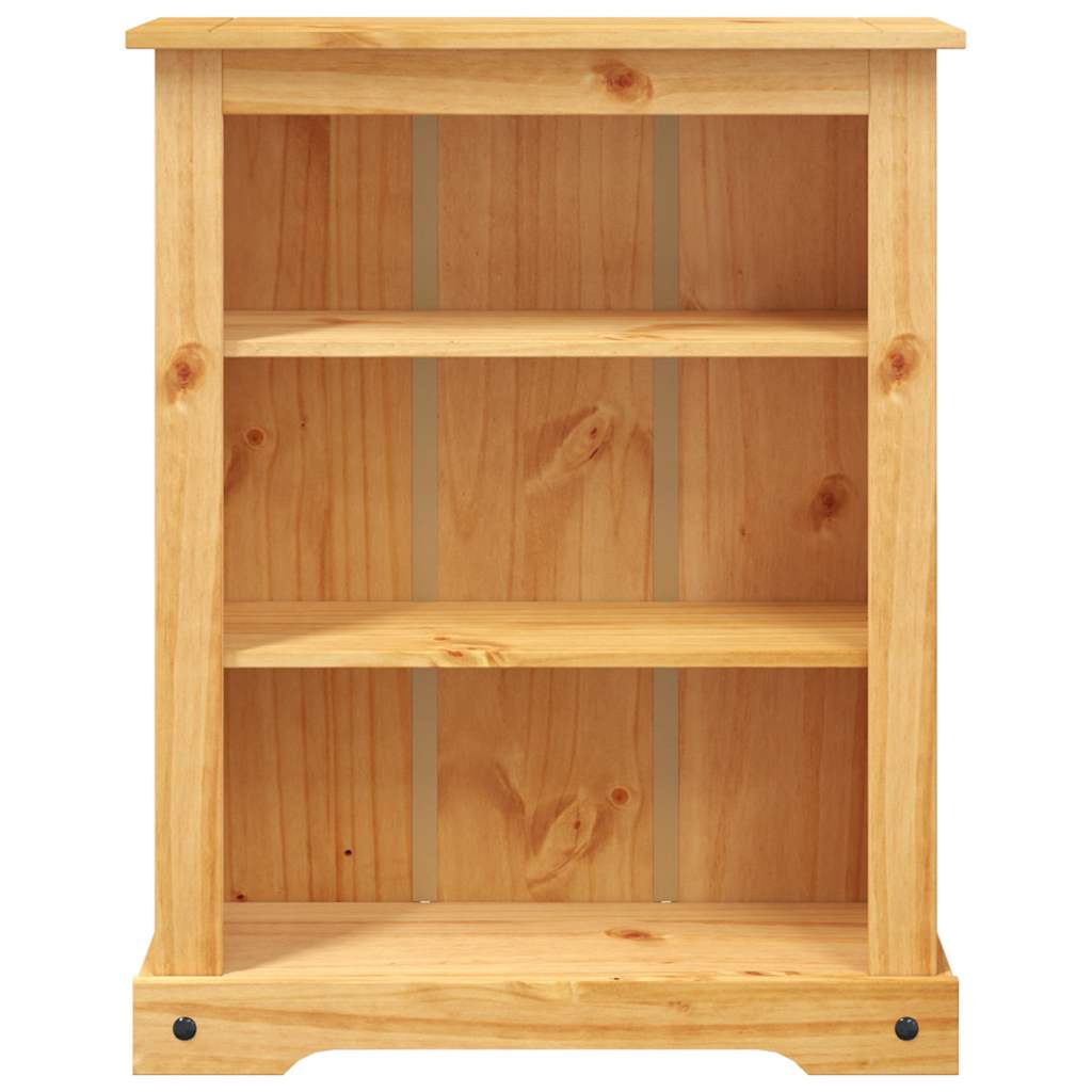 3-shelf pine bookcase, Mexican Corona style, 80x29x100 cm