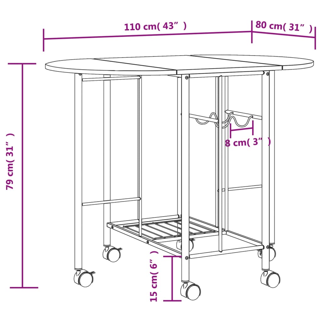 Set masă și scaune de bucătărie pliante MDF, negru, 5 piese