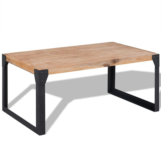 Solid acacia wood coffee table, 100 x 60 x 45 cm