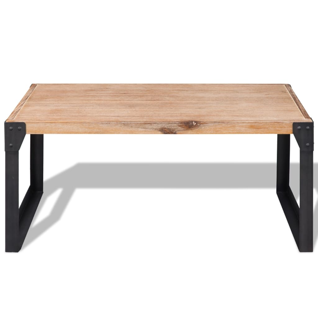 Solid acacia wood coffee table, 100 x 60 x 45 cm